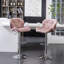 Tabourets de bar pivotants en métal Mauve