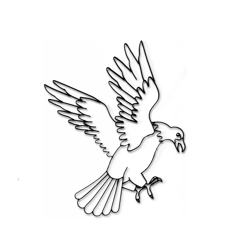 Décoration murale en métal flying eagle