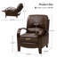 Fauteuil inclinable manuel Mid-Century moderne avec accoudoirs en bois courbé Alexandra-1534247885