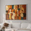 Art mural encadré, impressions murales abstraites rétro pour chambre à coucher - 24 po x 36 po-417589306