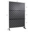 Panneaux de clôture d'intimité en métal PS107 Noir - 193 cm H 122 cm L Pour terrasse, balcon ou patio extérieur et intérieur - Autoportant
