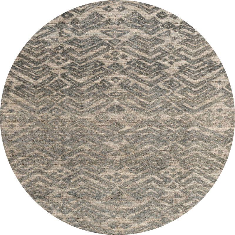 Geometric Indoor Rug, Round 8'
