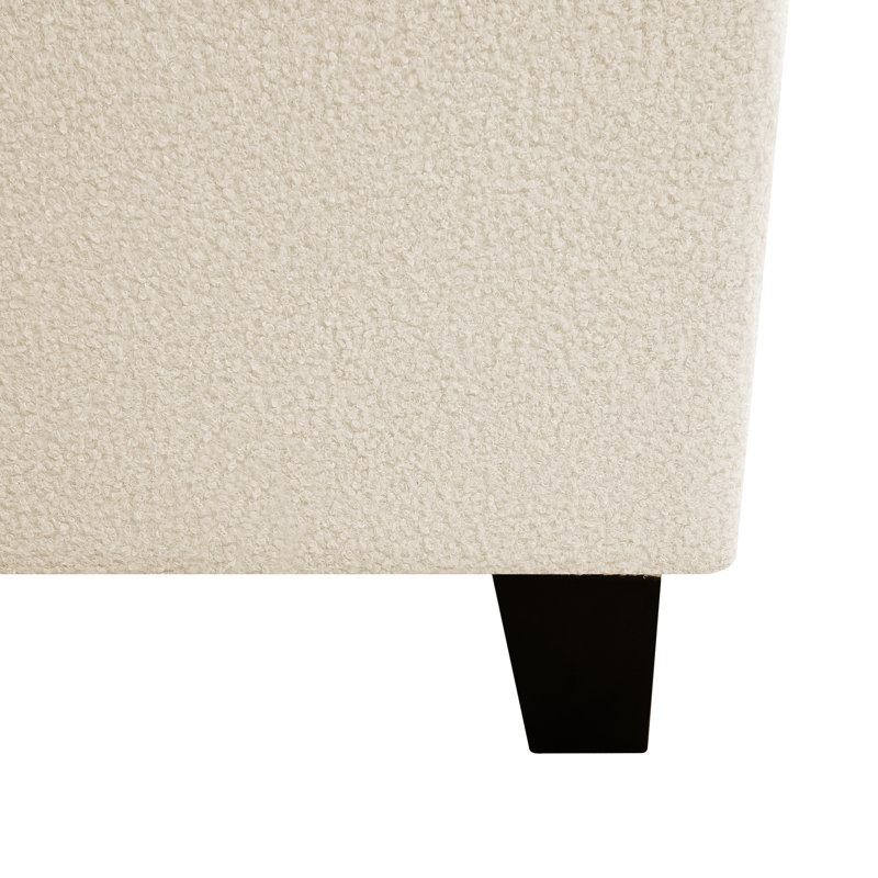 Structure de lit Teddy, Lit simple, Blanc