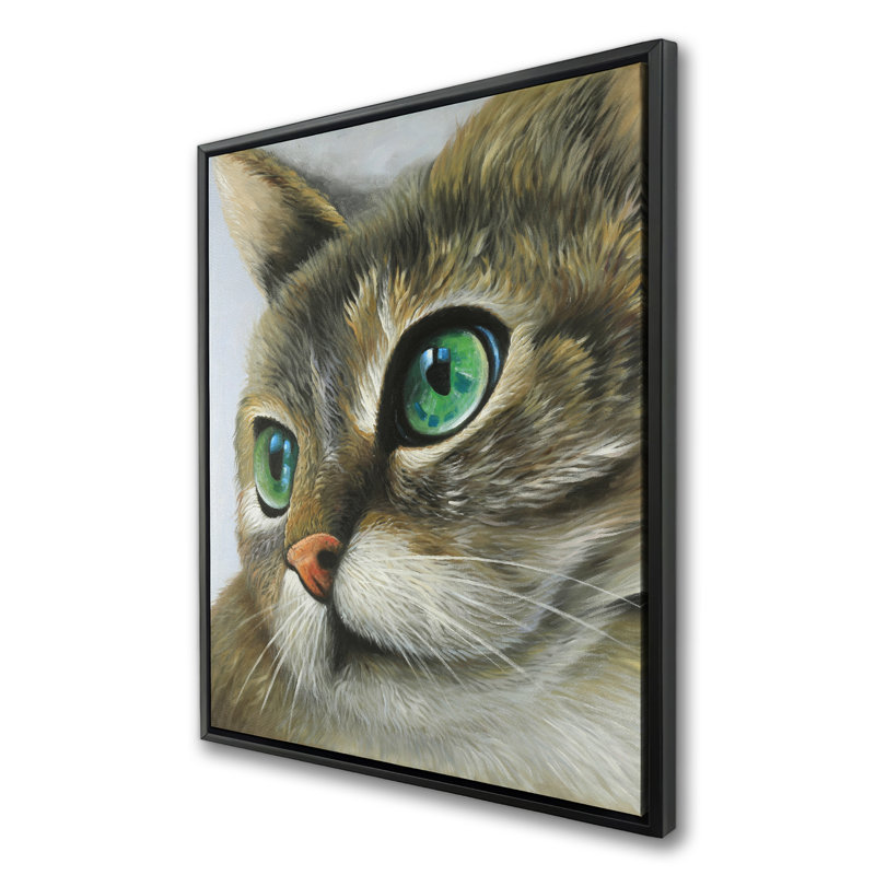 Portrait de chat paisible - Toile encadrée pour le décor de la chambre à coucher
