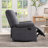 38.2" Wide Modern Comfortable Chenille Swivel and Rocker Manual Recliner with Removable Armrests(Set Of 2)-408000293