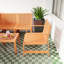 Abricot brun 5 intérieur / extérieur - 3, 2 chaises, tables basses, structure rouille, imperméable, assemblage rapide, utilisation intelligente de l'espace pour la collection de meubles Garden Party, espace, sièges confortables-737002672