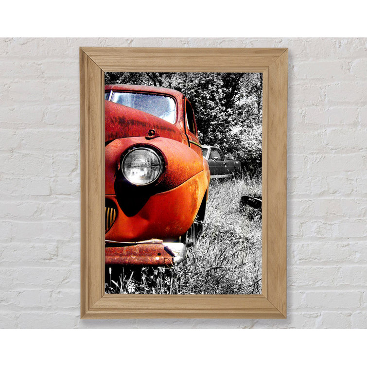 Bright Star Old Banger Car In Field - Single Picture Frame Art Prints