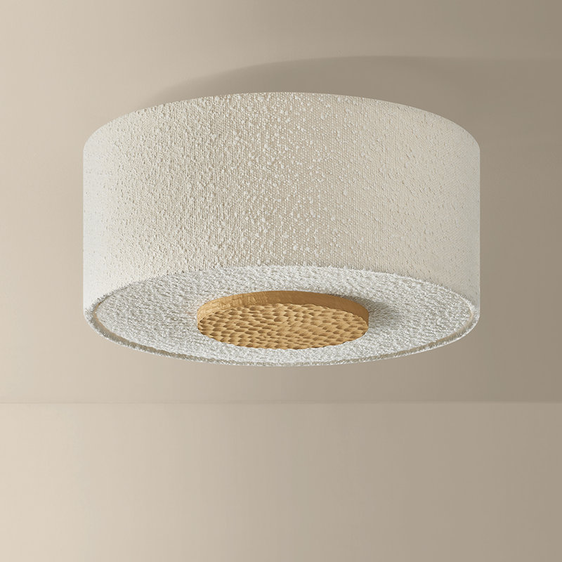 Plafonnier cylindrique en lin Miller par Hilary Matt x Mitzi, 18, 3