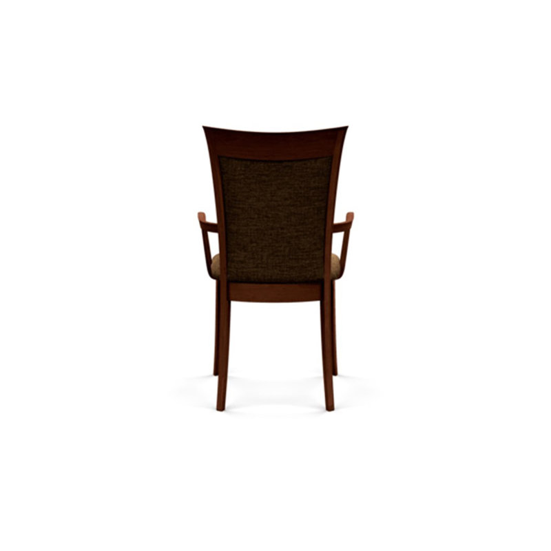 Morgan Upholstered Arm Chair, Cognac Cherry, Microseude Onyx
