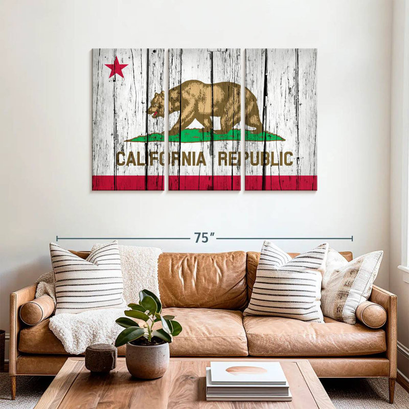 Borges California Republic, 36" H x 57" W