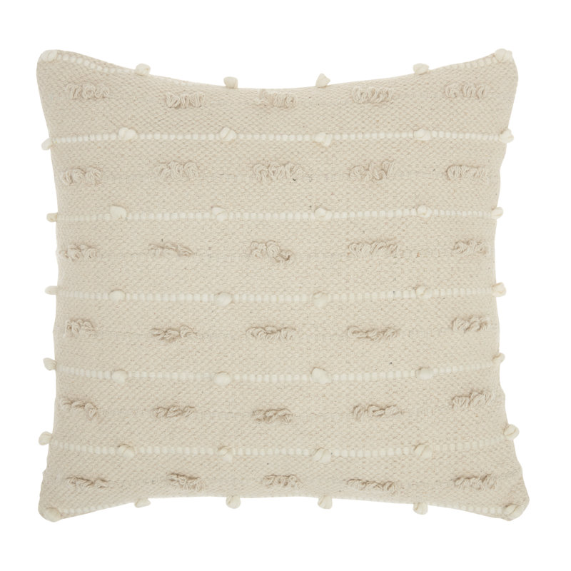 Fringed Cotton Throw Pillow