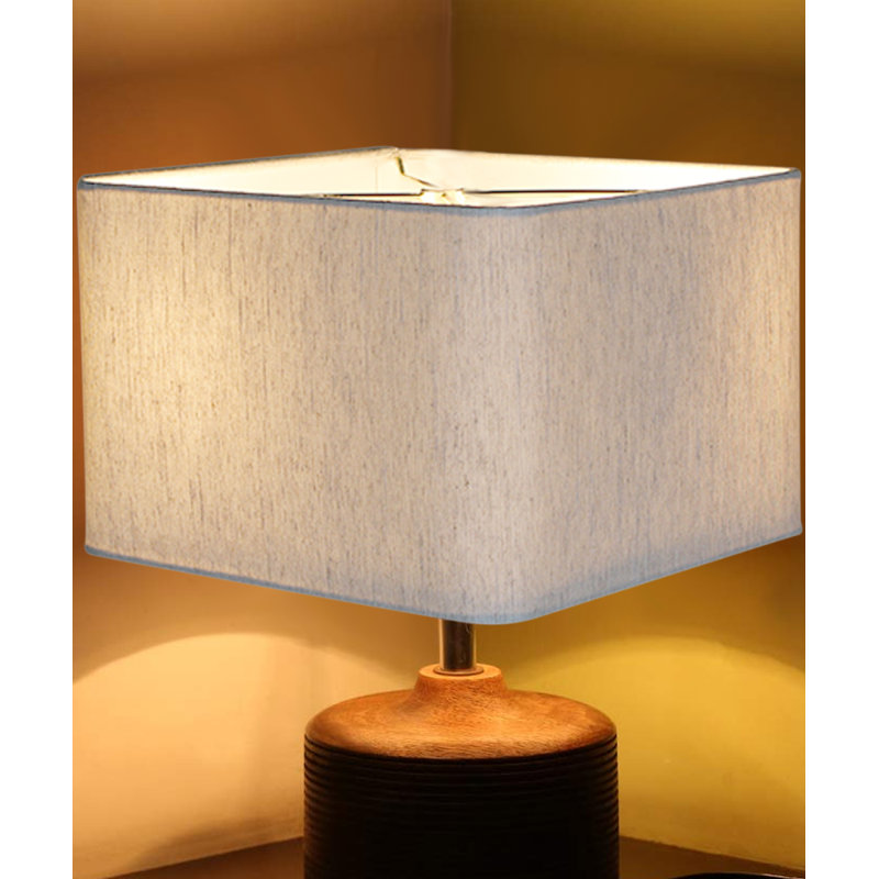 Linen Square Lamp Shade, 10" H x 16" W x 16" D