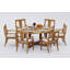 9 Pcs Grade-A Teak Wood Dining Set: 60" Round Table And 8 Osborne Arm Chairs #11OS1208-1670445533
