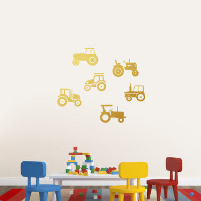 Décalcomanie murale tracteurs