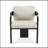 2-Pack Dining Chairs With Pillow Back, Beige Fabric, Solid Wood Frame-1222672702