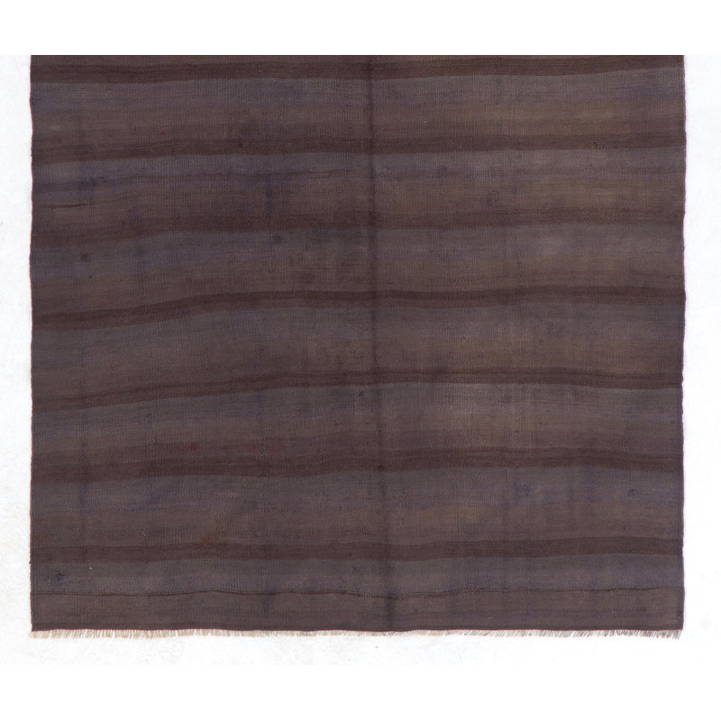 Kilim turc rétro tissé à la main 5 pi 8,4 pi (tissage à plat), entièrement en laine