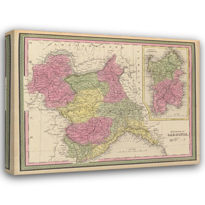 «Longshore Tides», reproduction d'art sur toile tendue avec châssis, «Sardinia 1849»