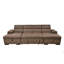 Canapé-lit en U, surdimensionné de 121 pouces - lit escamotable 2 en 1, canapé-lit modulaire avec méridienne de rangement double pour meubles de salon, brun foncé