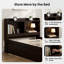 Practical bed frame with bedside storage and trundle bed for bedrooms, twin size-1510781975