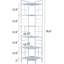 Tablette d'angle, bibliothèque de coin à 6 niveaux de 76,9 po, support de coin industriel, étagère d'angle avec rangement pour le bureau et la chambre à coucher,-107284029