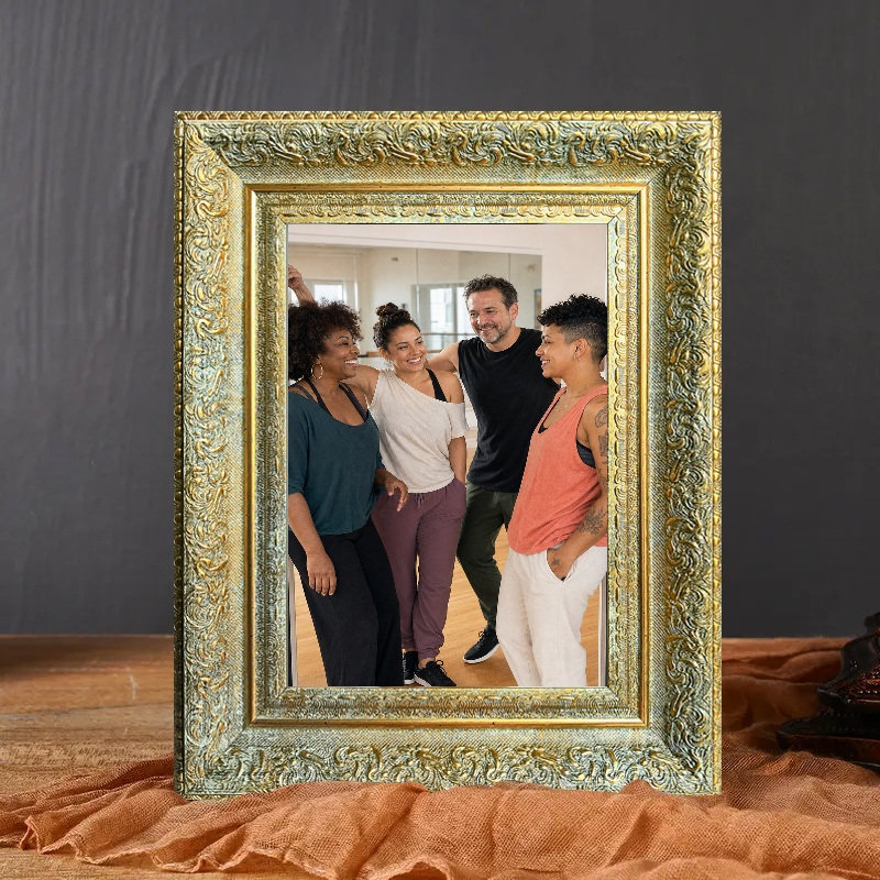 Cadre photo polyvalent or antique 1 po 11 po x 14 po avec profil décoratif 1PC, Antique Gold, 1, 11" x 14"