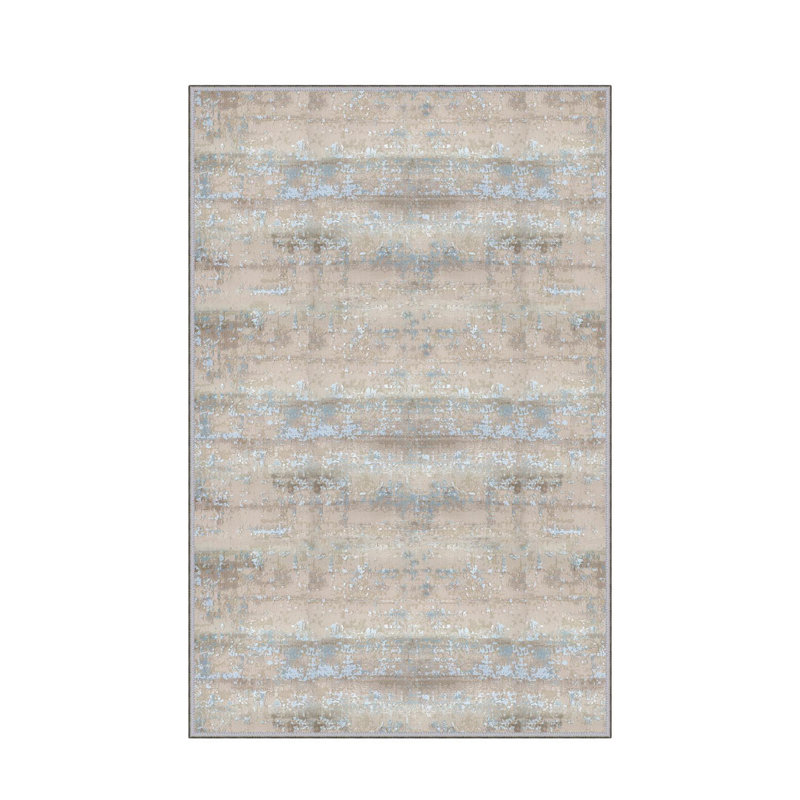 Stylish Woven Carpet, 5.2 x 7.5 Feet | 100% Polyester, 0.3 in Pile Height, Antibacterial, Non-Slip PVC Dot Underside | Machine Washable, 3D Digital Print | Perfect for Living Room, Bedroom & Home Décor