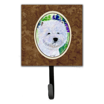 Porte-laisse westie et crochet mural