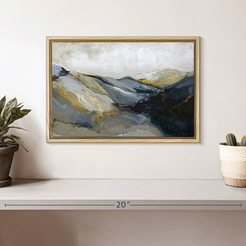 Out Line II, Cadre flottant en bois naturel, 13 po x 9 po