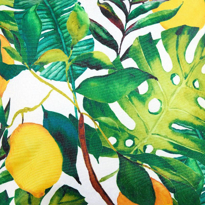 icon Indoor and Outdoor Waterproof Filled Cushion 2x Lemon Leaf & 2x Yellow