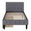 Lit plateforme tapissier simple capitonné Buchman-88630565
