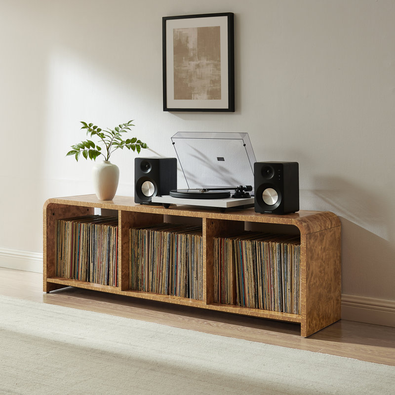 Danley Large Record Player Stand With Vinyl Storage