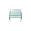 Miel Glass Top Sled End Table