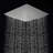 BathSelect Brushed Nickel Square Rainfall Showerhead Ultrathin Style