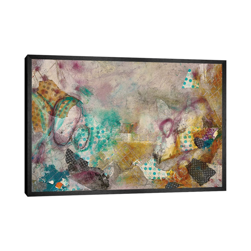 Bits And Pieces by Deb Chaney - Print on Canvas, 66.04 cm H x 45.72 cm W, Black Framed