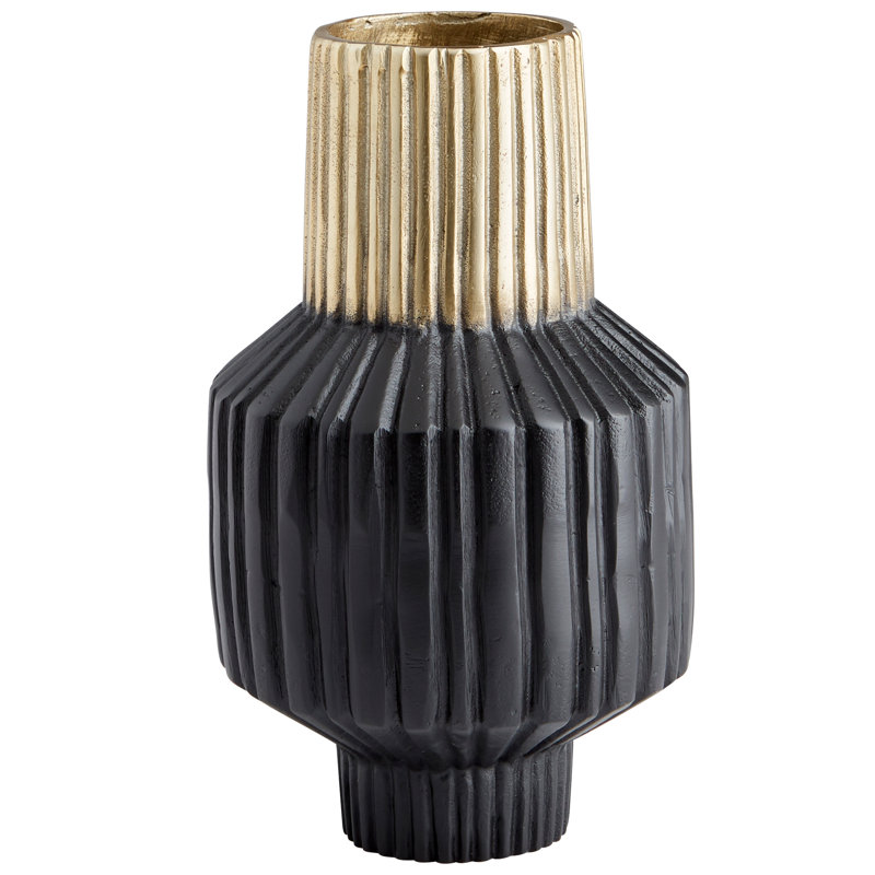 Allumage Metal Table Vase, 10.25" H x 6" W x 6" D