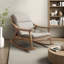 Chaise berçante moderne en bois massif rembourré