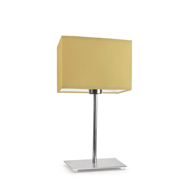 Asaya Metal Table Lamp, Chrome, Mustard