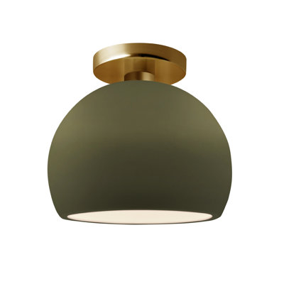 Single Light Ceramic LED Semi Flush Mount