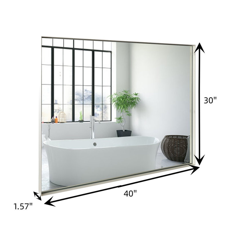 Miroir de salle de bain Bilan, 30 po x 40 po, Blanc