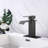 Matte Black Bathroom Shower Tap - Waterfall Spout, Single Handle, Adjustable Water Temp Simple Faucet Black, Temperature