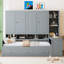 Lit de jour en bois avec trois tiroirs, armoire tout-en-un, bureau et tablettes-817029982-817029976