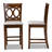 Upholstered Counter Stool with Solid Wood Frame
