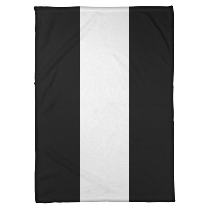 Quilted Throw Blanket, 50" W x 60" L, Black/White