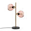 Lampe de table Elegant Glam, corps en métal doré avec capuchon en verre, 14,2 po x 7,1 po x 22,8 po | Plaque de base de 7,1 po de diamètre, type de douille: 2 x E27 de 40 W maximum | Éclairage élégant pour le salon, la chambre à coucher et la décoration intérieure-310391936-310391937