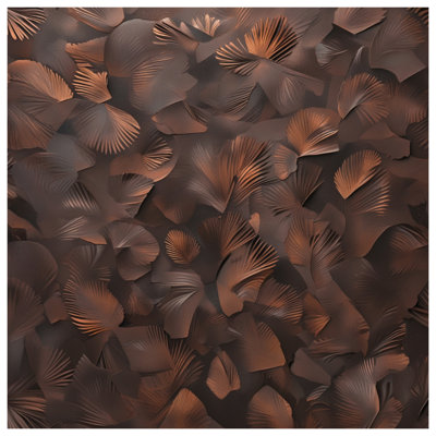 Bronze Leaf Texture Double Sided Throw Pillows