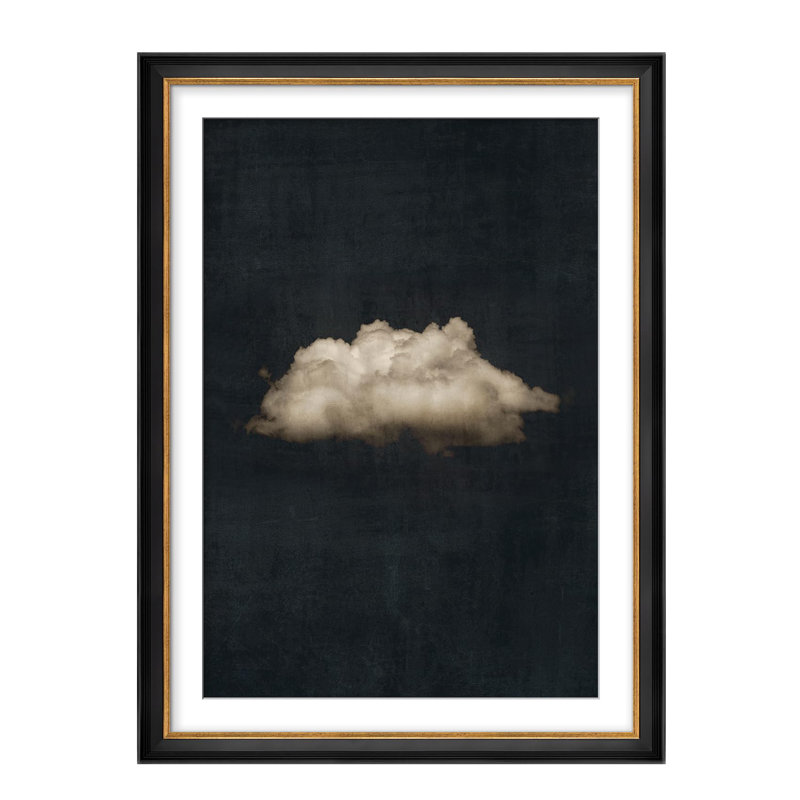 "Simple doux Moody Cloud minimaliste illustrations impressionnisme, décoration murale encadrée", Oui