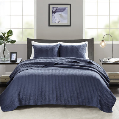 Navy Reversible Quilt For Twin/Twin Xl, And Hygienic Xl , With Warm Features