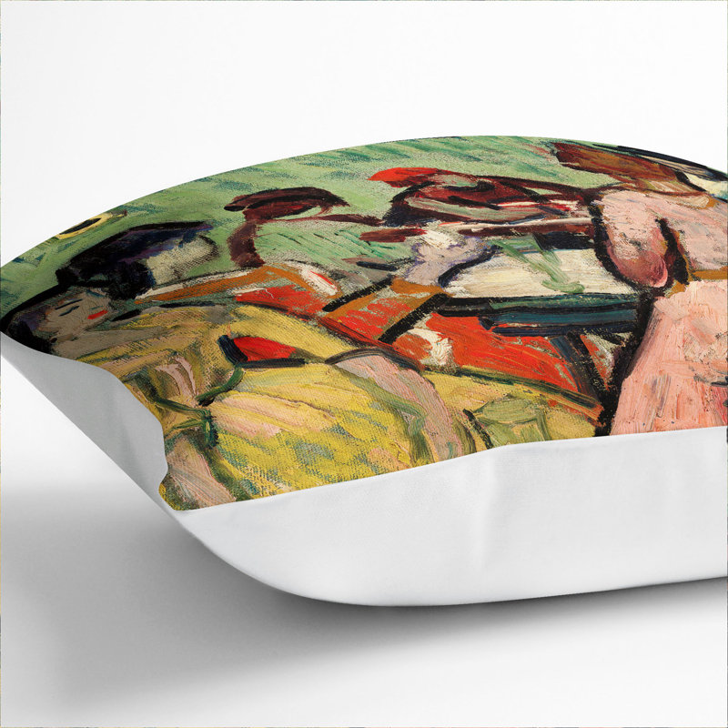 The Brothel Square Throw Cushion, White, 40cm H x 40cm W x 15cm D