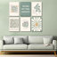6 pièces santé murale toile art psychologie thérapie citations de motivation vert abstrait Boho Floral photos affiche murale impression œuvre d'art pour la chambre bureau décoration de la maison