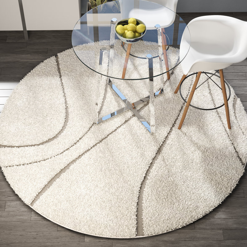 Tapis crème / ivoire Baltej, Rond 6 pi